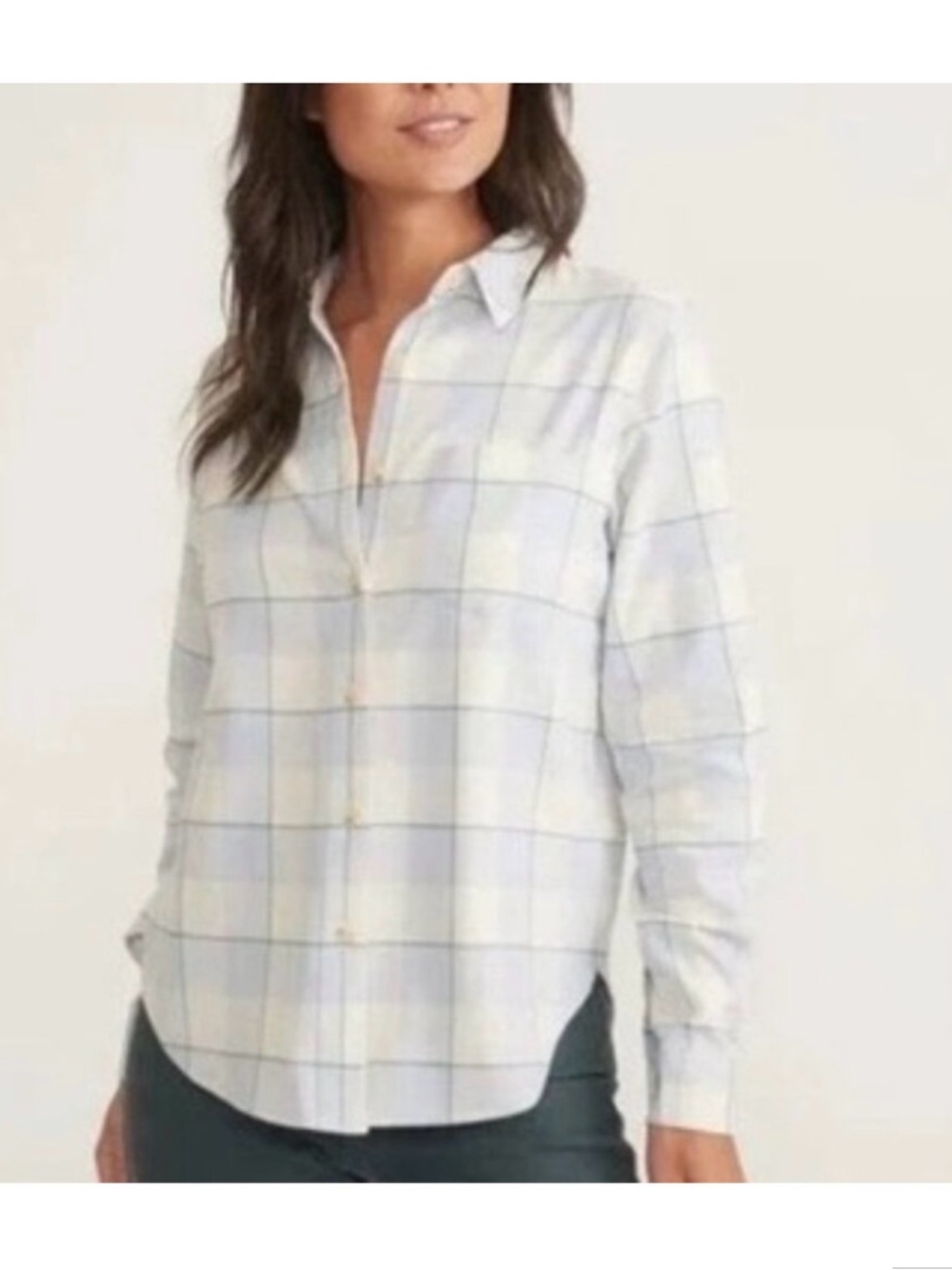 Marine Later Monterey Check Print Flannel Shirt Small
